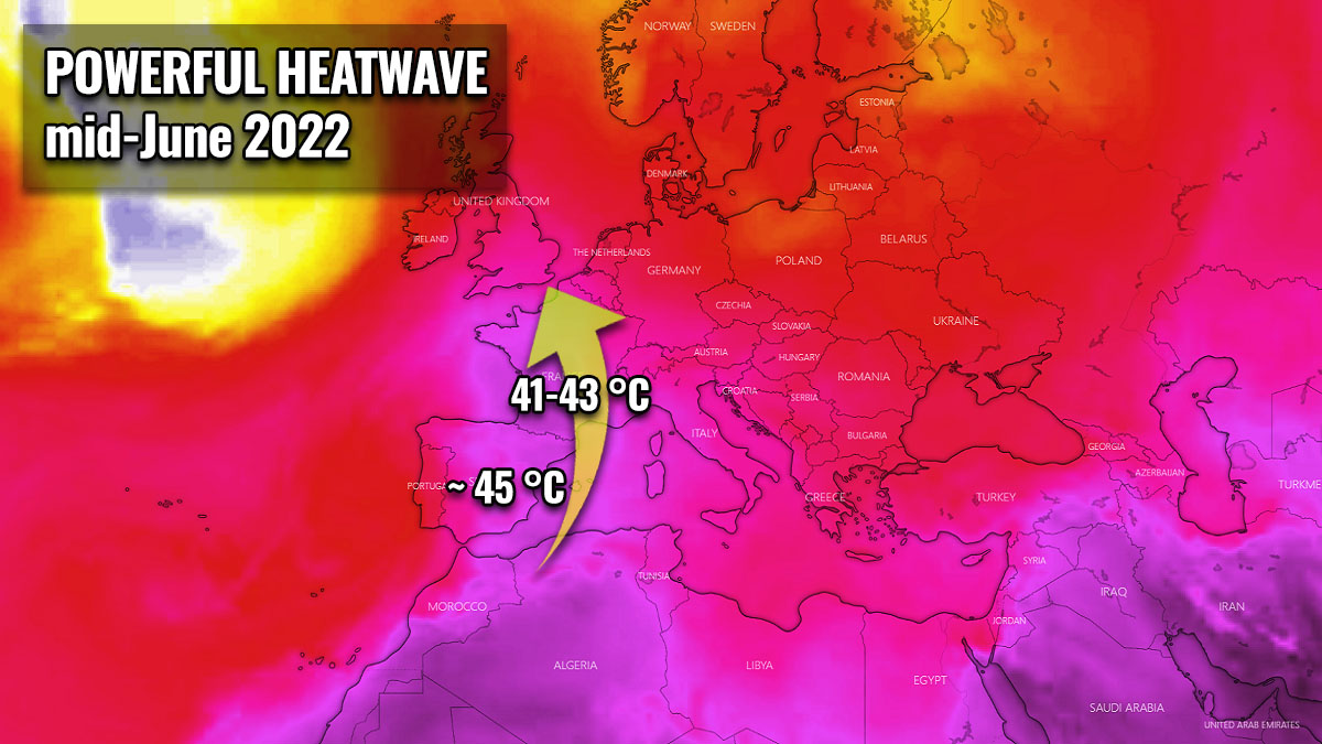 Un val de căldură extremă lovește Europa. Sursa foto: Severe Weather Europe