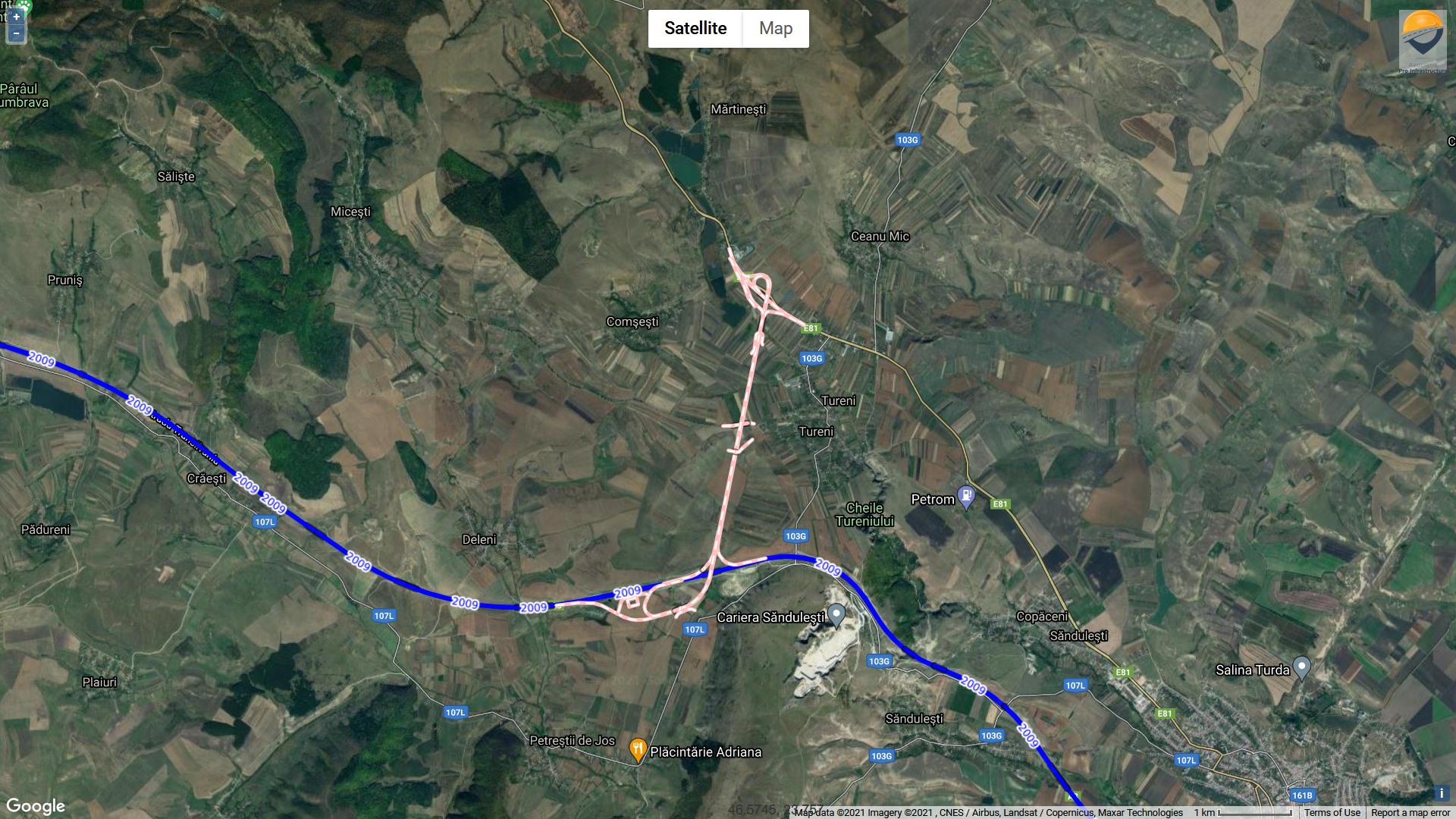 Drumul Expres care va face legătura între Autostrada Transilvania și Tureni (DN 1) va costa 663 de milioane de lei și va fi realizat în 18 luni. Foto: Asociația Pro Infrastructură