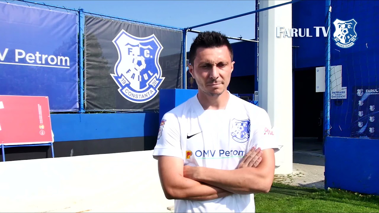 Florin Purece, noul jucător al lui „U” Cluj. FOTO: Captură Youtube Farul TV
