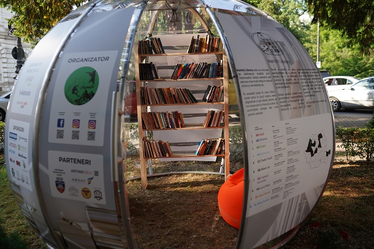 O biblioteca mobilă va fi amplasată în Cheile Turzii în data de 25 iunie și va rămâne până la finalul lunii octombrie. FOTO: Nomad Library