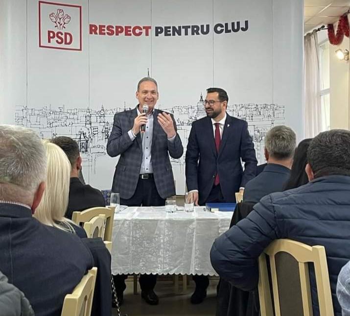 Alexandru Cordoş (stânga). Foto Facebook PSD Cluj