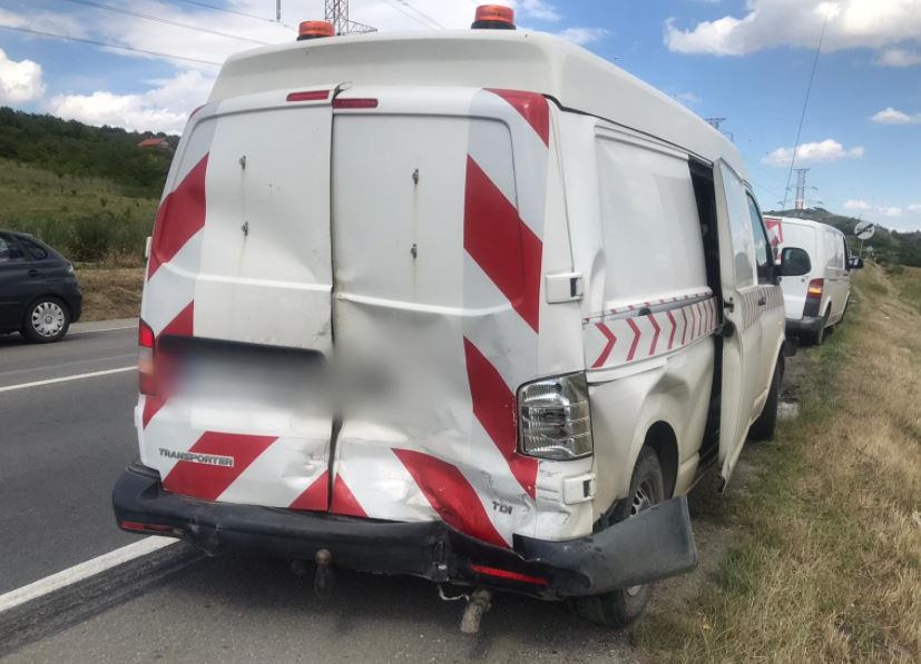 Accident cu 3 mașini pe centura Apahida-Vâlcele / Foto: IPJ Cluj