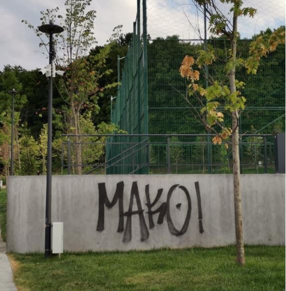 Baza sportivă „La Terenuri”, devastată cu graffiti înainte de a fi inaugurată / Foto: Facebook