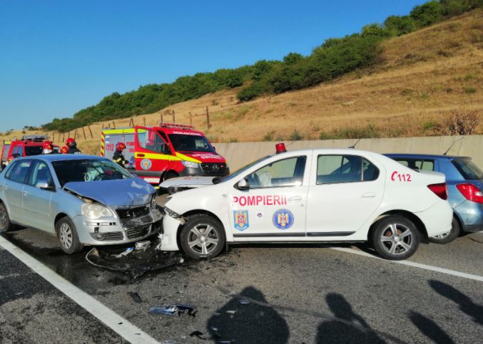 Accident în Apahida, cu o mașină de pompieri implicată / Foto: ISU Cluj