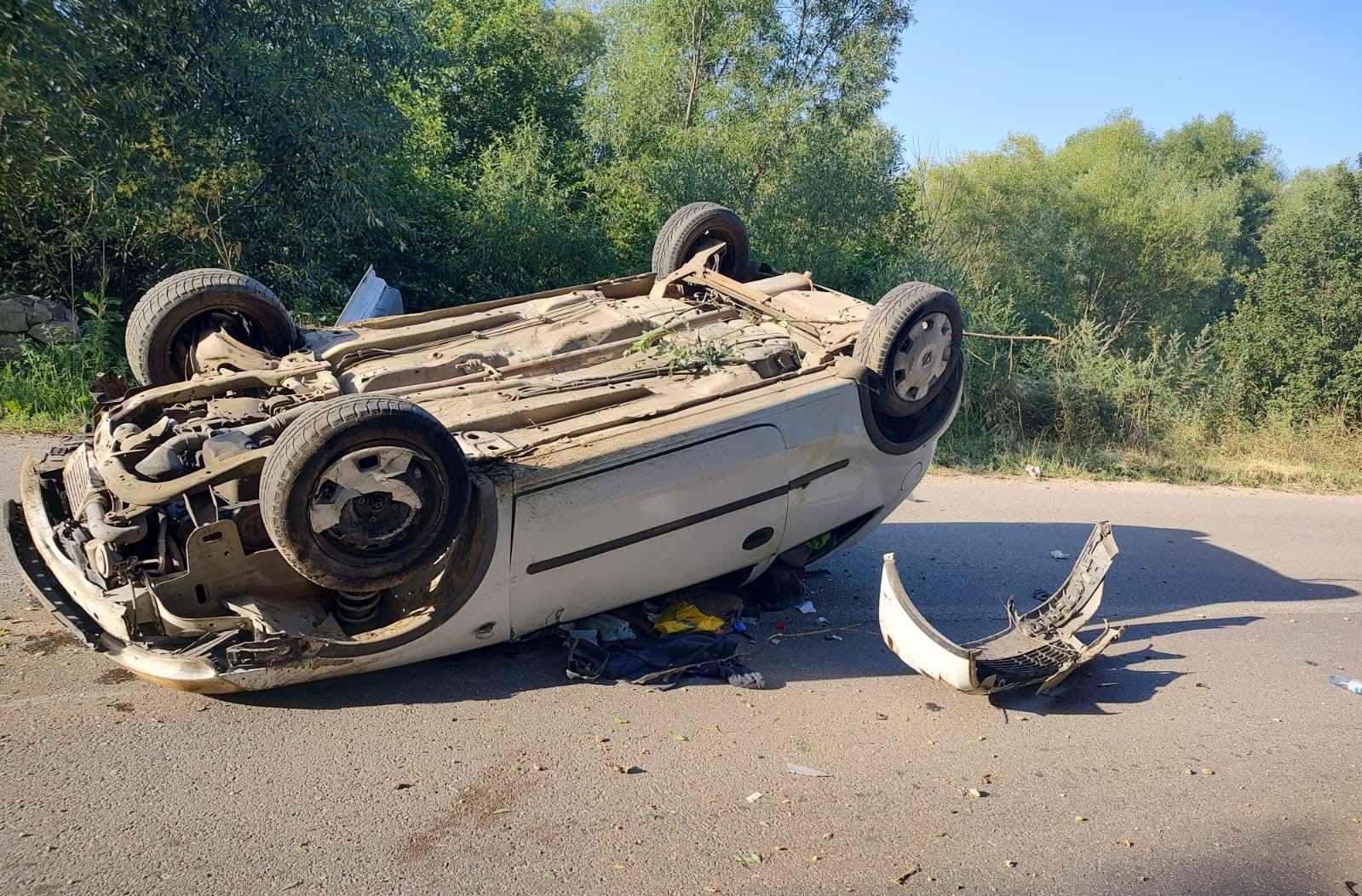 O persoană a fost rănită în urma accidentului/ Foto: IPJ Cluj