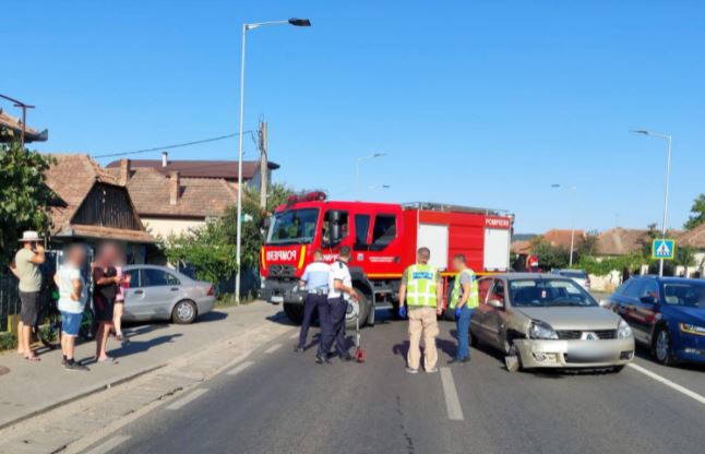 Accident pe Avram Iancu în Florești / Foto: ISU Cluj