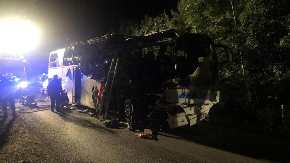 Accident cu cinci morți între un autobuz românesc și o mașină, în Bulgaria. FOTO: dariknews.bg