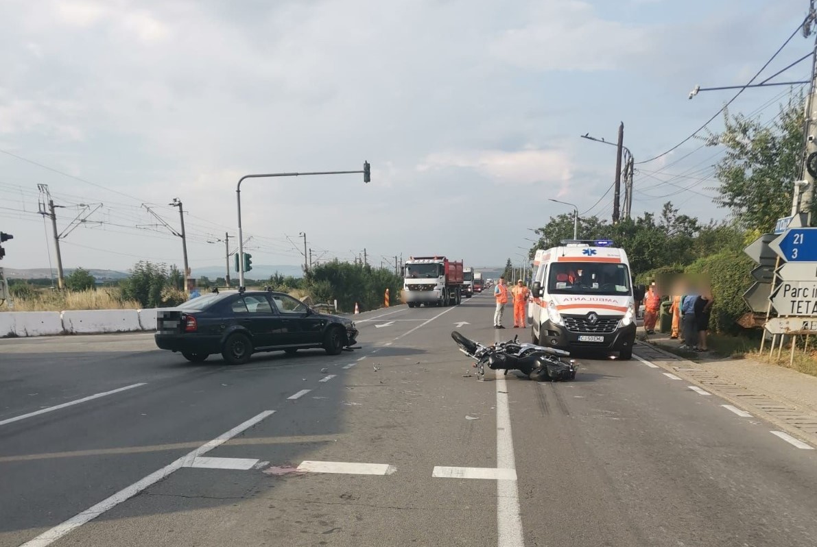 Accident în localitatea Juc, județul Cluj/ Foto: IPJ Cluj