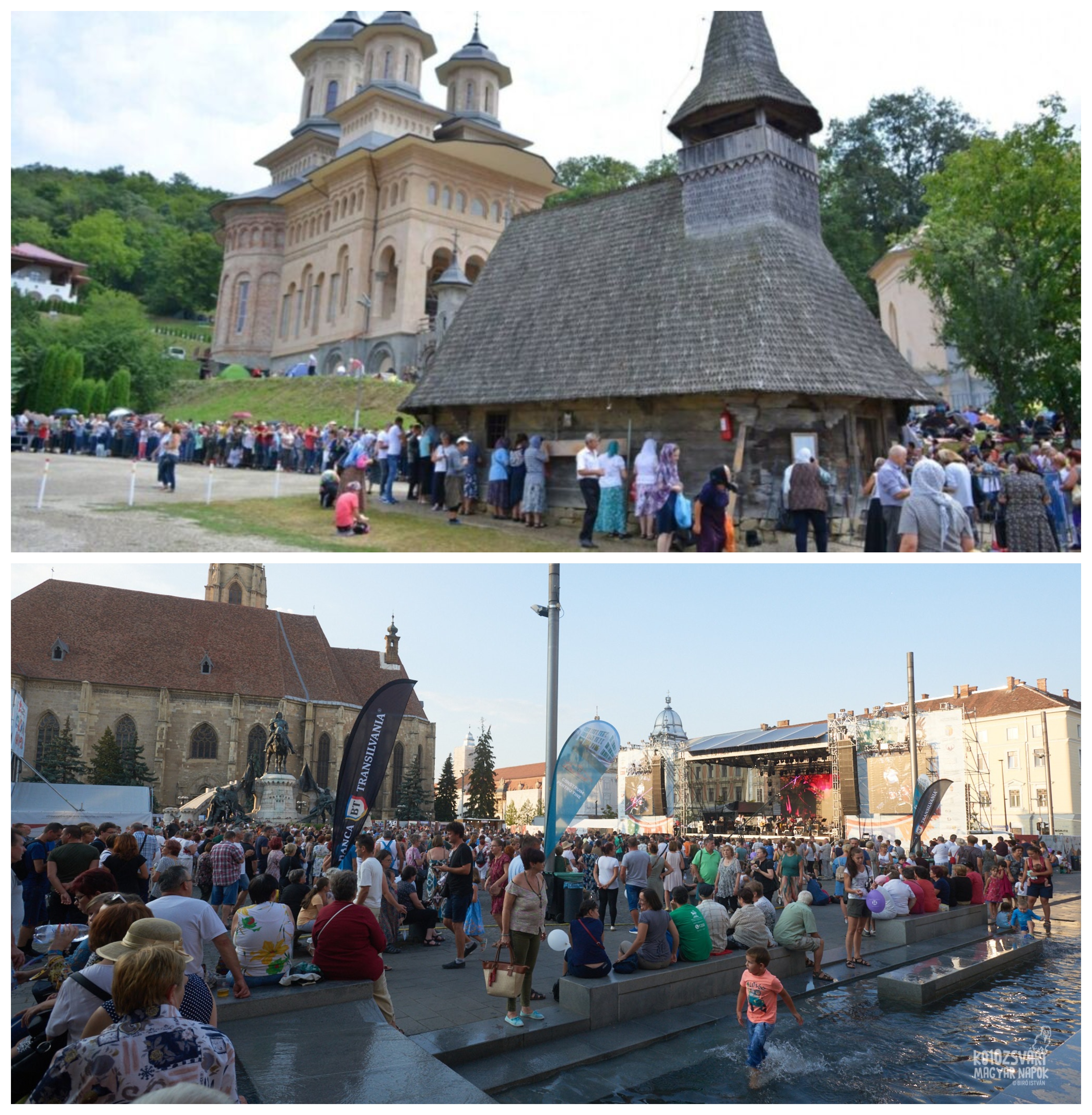 Weekend plin la Cluj! Recomandări pentru o minivacanță în siguranță. FOTO: sus - Mănăstirea Nicula/ sursa: Mitropolia Clujului; jos: Zilele Culturale Maghiare/ sursa: Facebook