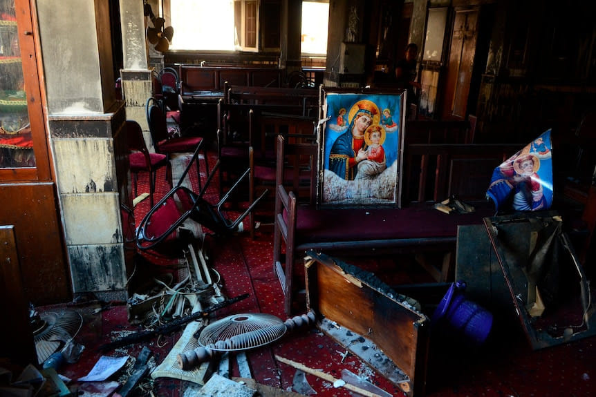 Peste 40 de oameni și-au pierdut viața într-un incendiu izbucnit într-o biserică din Egipt/ Foto: Facebook - SSY - St Shenouda Youth