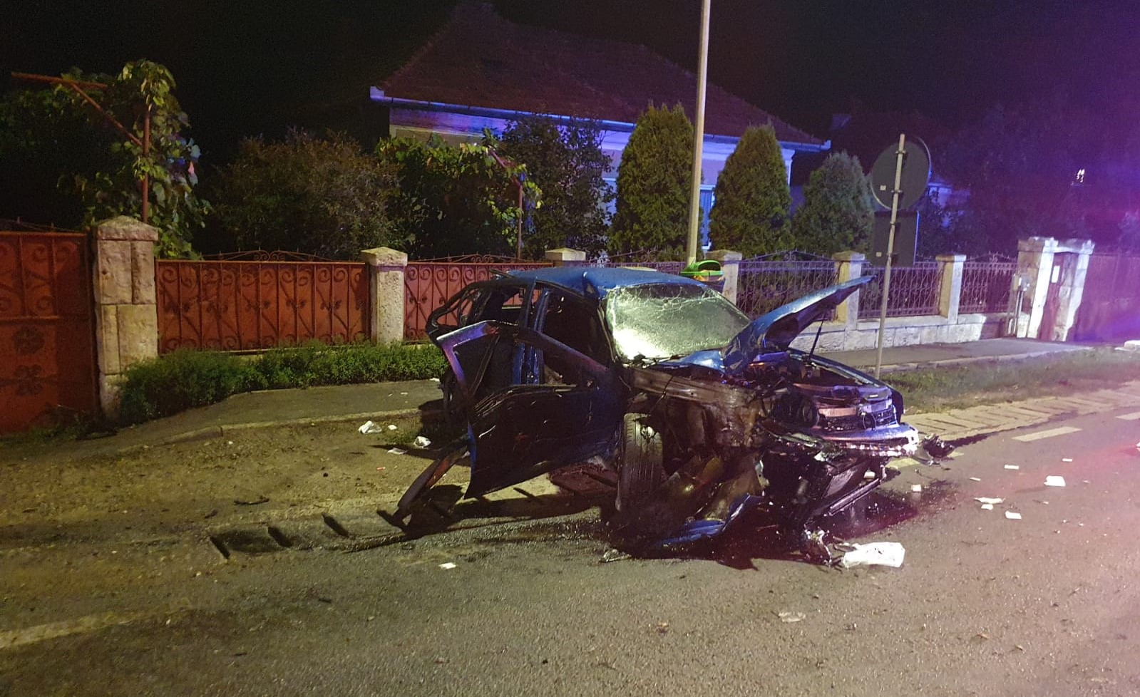 Accident în comuna Florești/ Foto: ISU Cluj