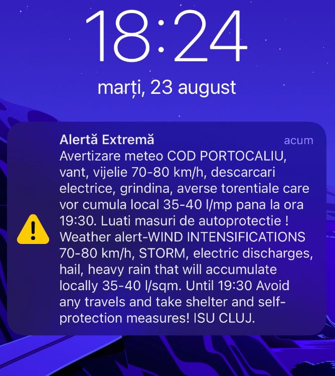 Mesaje Ro-Alert, emise în Cluj / Foto: monitorulcj.ro