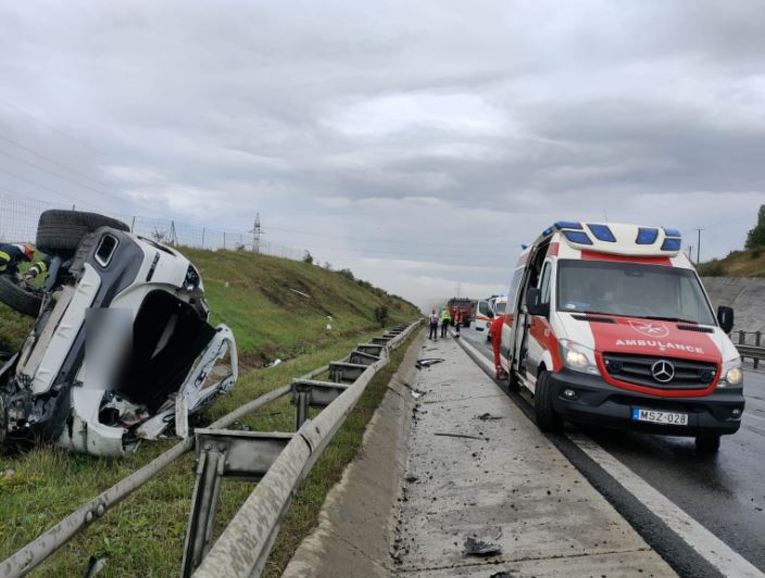 Accident pe autostrada A3, direcția Turda-Cluj-Napoca / Foto: ISU Cluj