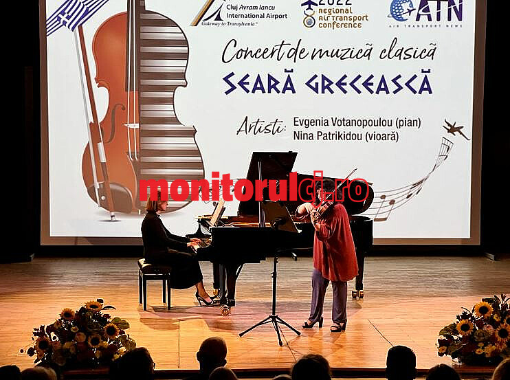 Recital de pian și vioară, organizat cu ocazia conferinței regionale de aviație