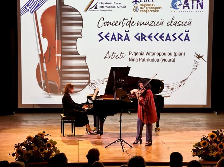 Recital de pian și vioară, organizat cu ocazia conferinței regionale de aviație