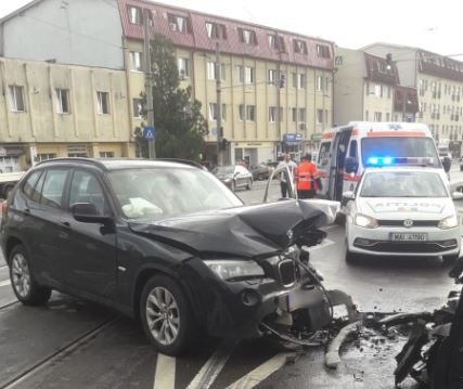 Accident pe strada Oașului din Cluj-Napoca / Foto: ISU Cluj