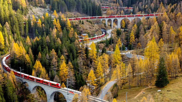Cel mai lung tren din lume, inaugurat în Elveția / Foto: swiss-image.ch - Philipp Schmidli / g4media.ro