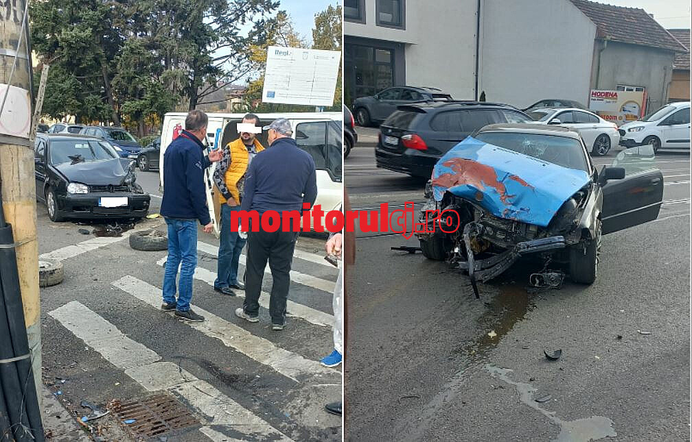 Accident între trei mașini în Piața Karl Liebknecht din Cluj-Napoca / Foto: monitorulcj.ro