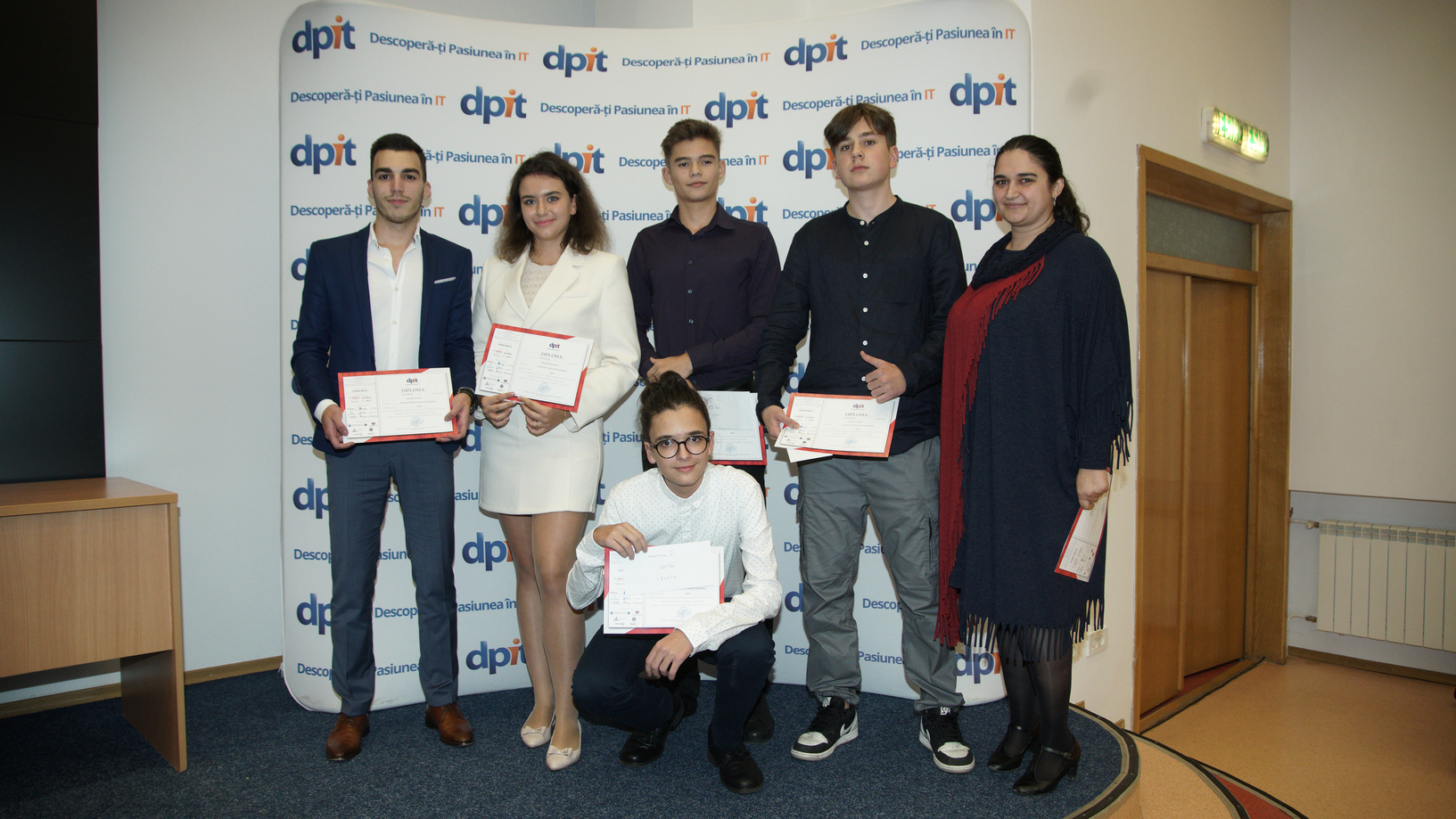 Echipa clujeană care a câștigat premiul I / Foto: DpIT