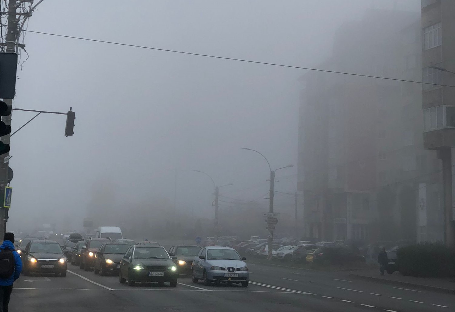 Cod galben de ceață în Cluj-Napoca, miercuri, 9 noiembrie / Foto: monitorulcj.ro