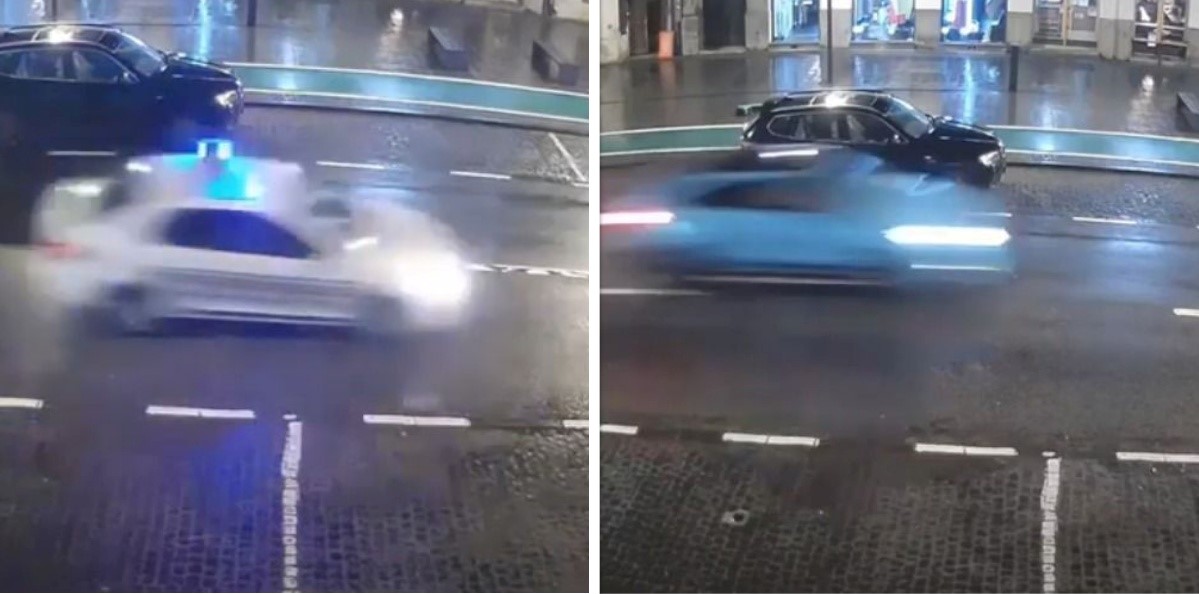 Înainte de accident, manelistul a fost surprins de radar pe Calea Florești, și Poliția a pornit în urmele lui…cu viteza melcului/ FOTO: captură ecran video