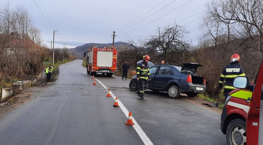 Accident soldat cu o victimă în comuna Ciucea / Foto: ISU Cluj