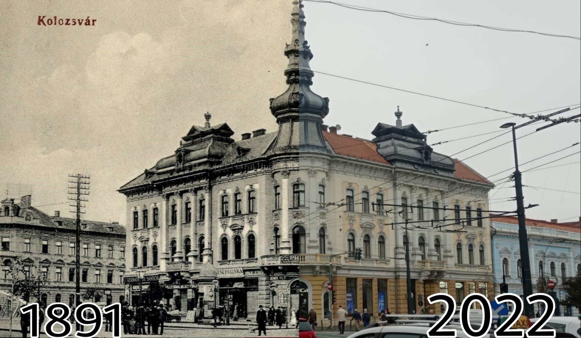 Fotografii la un secol distanță/ FOTO 1: Istoria Fotografiei Clujene/Facebook, FOTO 2: Monitorul de Cluj