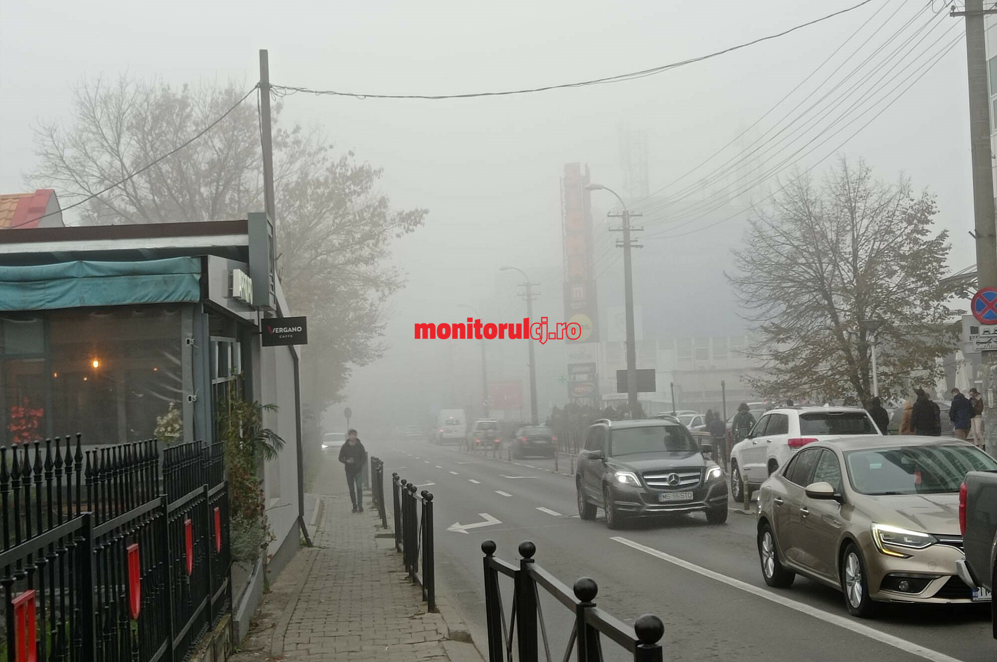 Județul Cluj se află duminică seara sub cod galben de ceață și vizibilitate redusă/ FOTO: Monitorul de Cluj