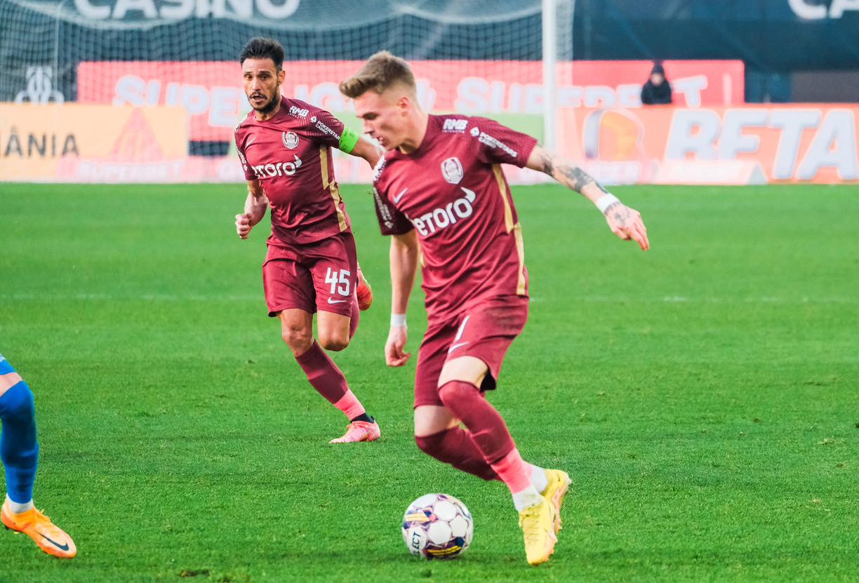 Claudiu Petrila la meciul cu Chindia Târgoviște/FOTO: CFR Cluj - Facebook