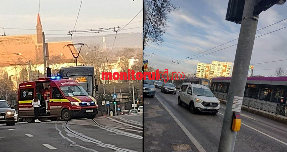 Accident cu tramvaiul în Cluj-Napoca / Foto: monitorulcj.ro