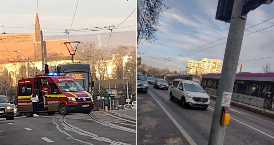 Accident cu tramvaiul în Cluj-Napoca / Foto: monitorulcj.ro
