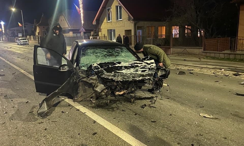 Un accident rutier grav a avut loc în noaptea de luni spre marți în Florești la ieșirea spre Gilău/ Foto: INFO Trafic jud. Cluj - Facebook