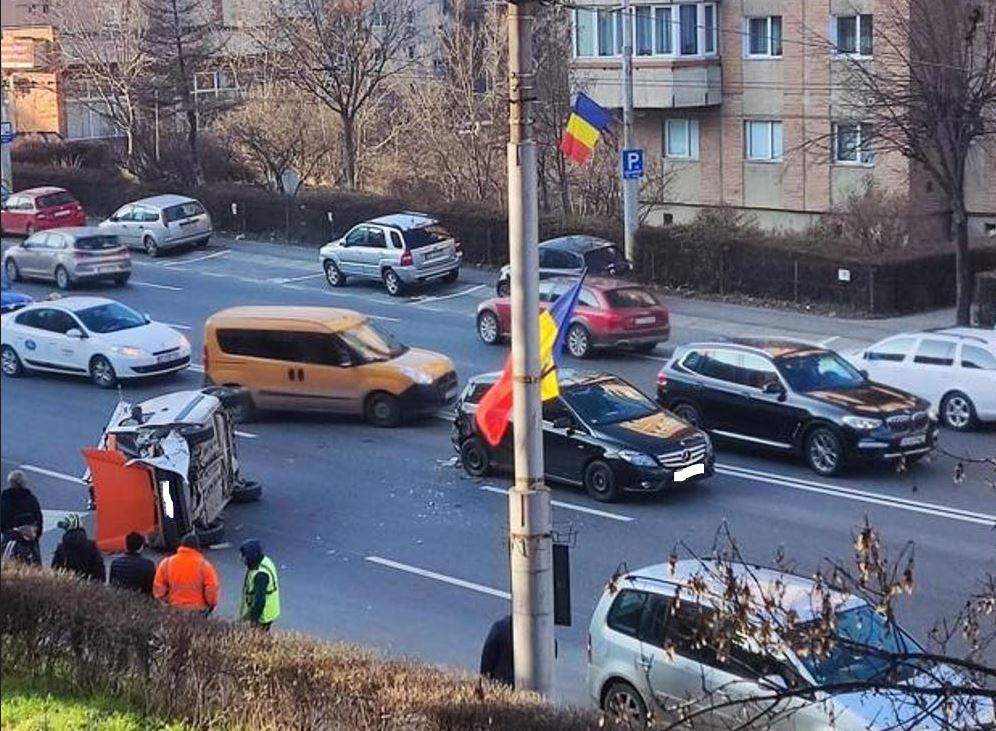 Accident pe strada Aurel Vlaicu / Foto: Info Trafic jud. Cluj
