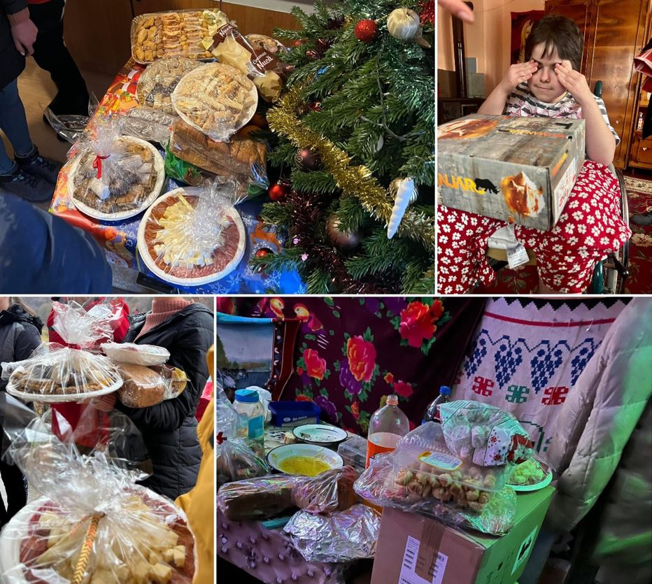 Au colindat și și-au împărțit masa de Crăciun cu familii nevoiașe din județul Cluj / Foto: Facebook - Rocsana Contraș