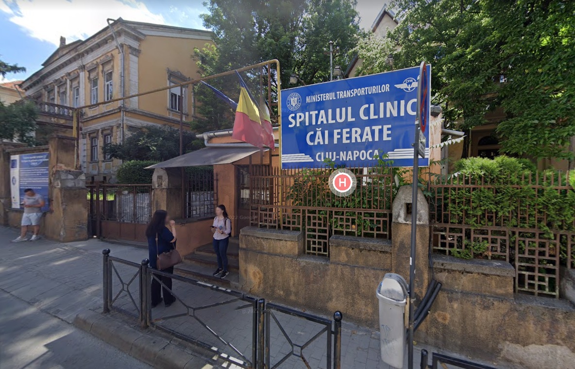 Propunere: Spitalul CFR Cluj, preluat în subordinea Primăriei Cluj-Napoca pentru modernizare. FOTO: Captură ecran Google Maps