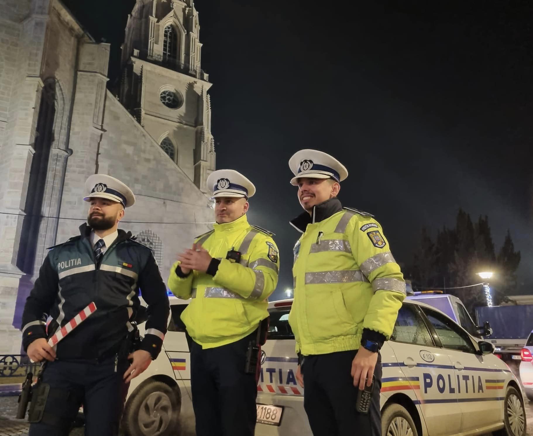 Polițiști în trafic. Sursă foto Facebook Inspectoratul de Politie Judetean Cluj