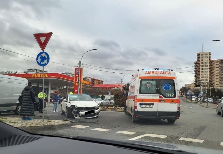 Accident în zona Spitalului de Recuperare, pe strada Observatorului, în Cluj-Napoca / Foto: Info Trafic jud. Cluj