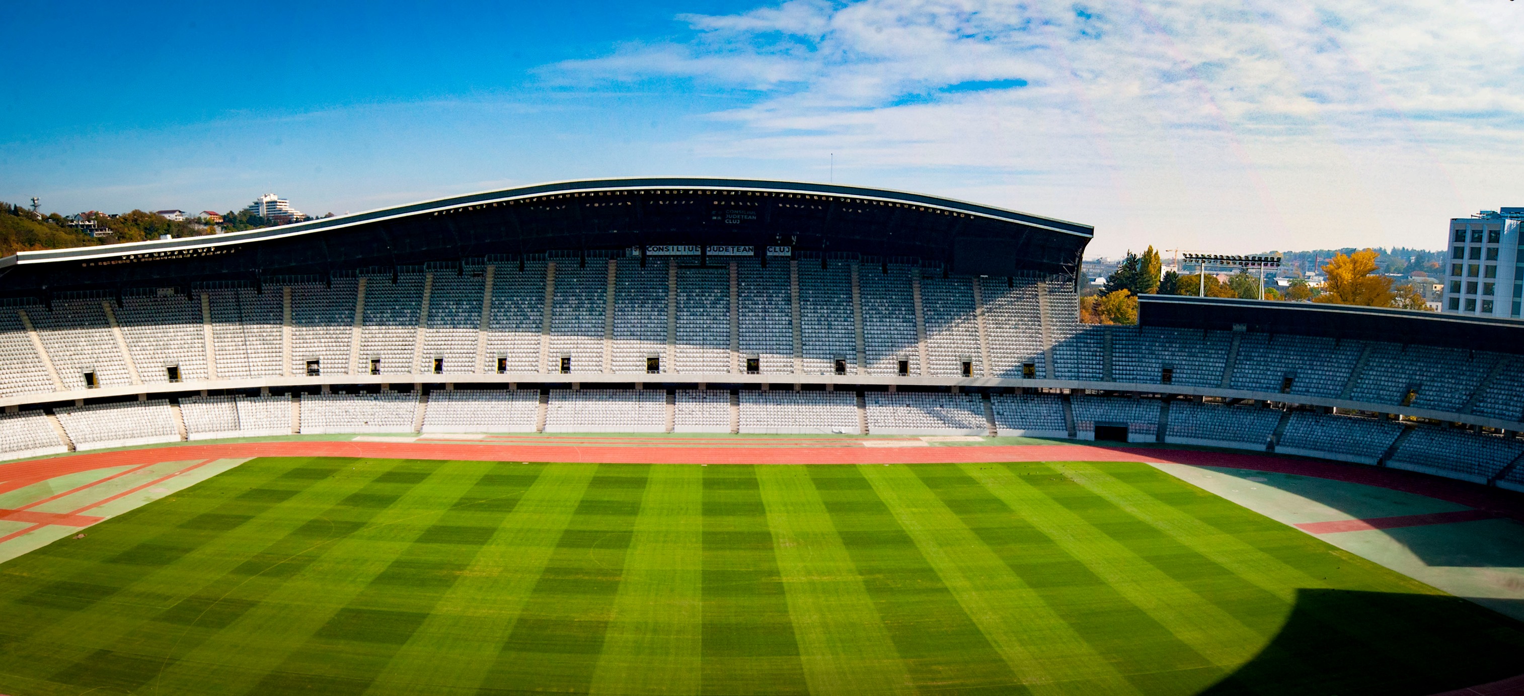 Alin Tișe, președintele Consiliului Județean Cluj, vrea ca gazonul de pe Cluj Arena să fie similar cu cel de pe stadionul rivalei din oraș, CFR Cluj/ Foto: Cluj Arena - Facebook