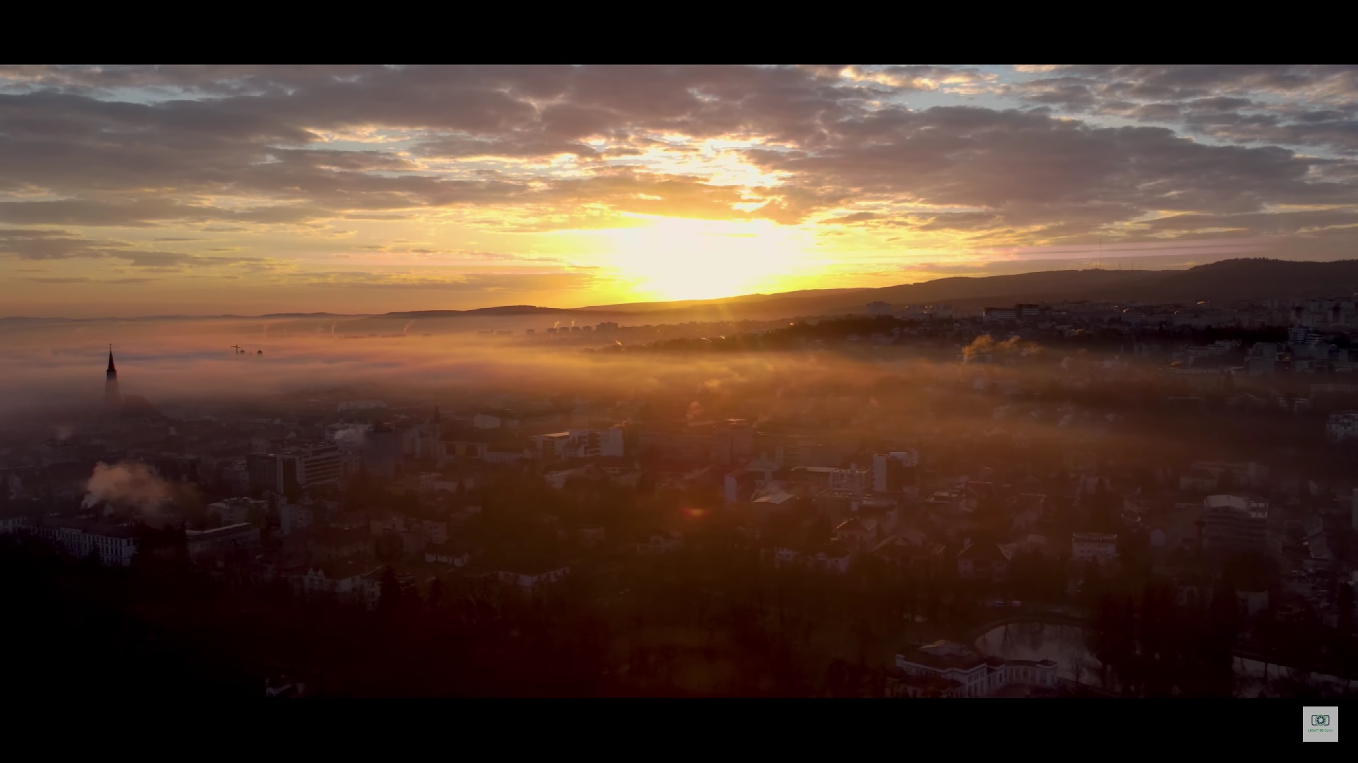 Clujul la răsărit. FOTO: Captură video Youtube