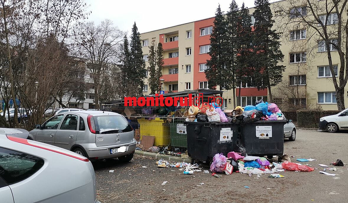 Gunoaie neridicate și mizerie în puncte gospodărești din Cluj-Napoca / Foto: cititor monitorulcj.ro