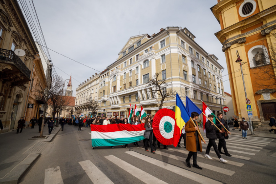 Marș de Ziua Maghiarilor de Pretutindeni, în Cluj-Napoca - 2022 / Foto: Facebook - Oláh Emese