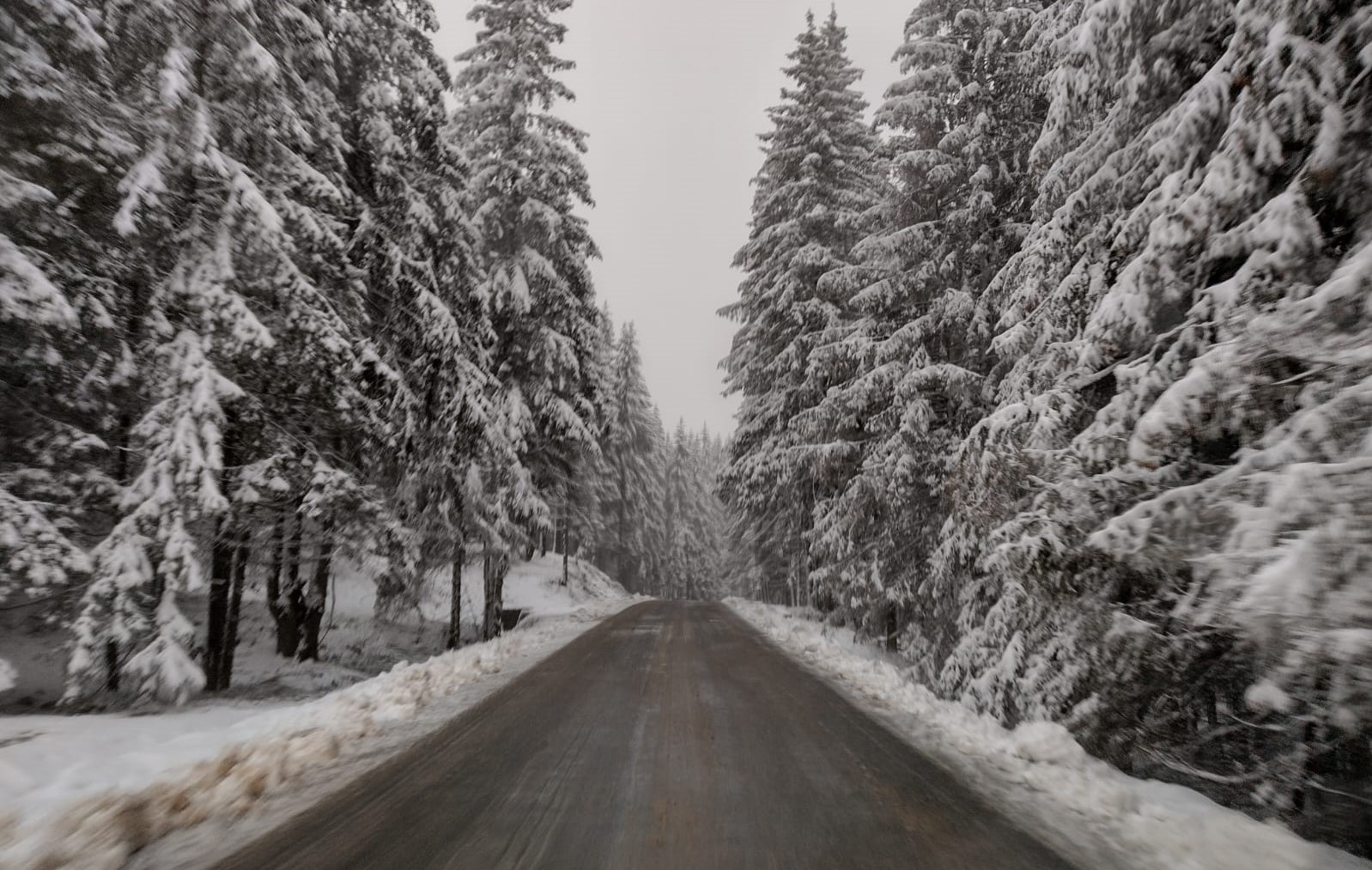 Mai multe drumuri din județul Cluj au fost afectate de ninsoare joi/ Foto: Consiliul Județean Cluj