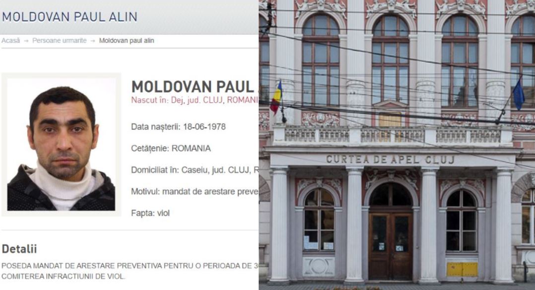 CA Cluj dă vina pe parchet pentru că violatorul din Cășeiu a fost eliberat / Foto 1: Poliția Română - Foto 2: Curtea de Apel Cluj