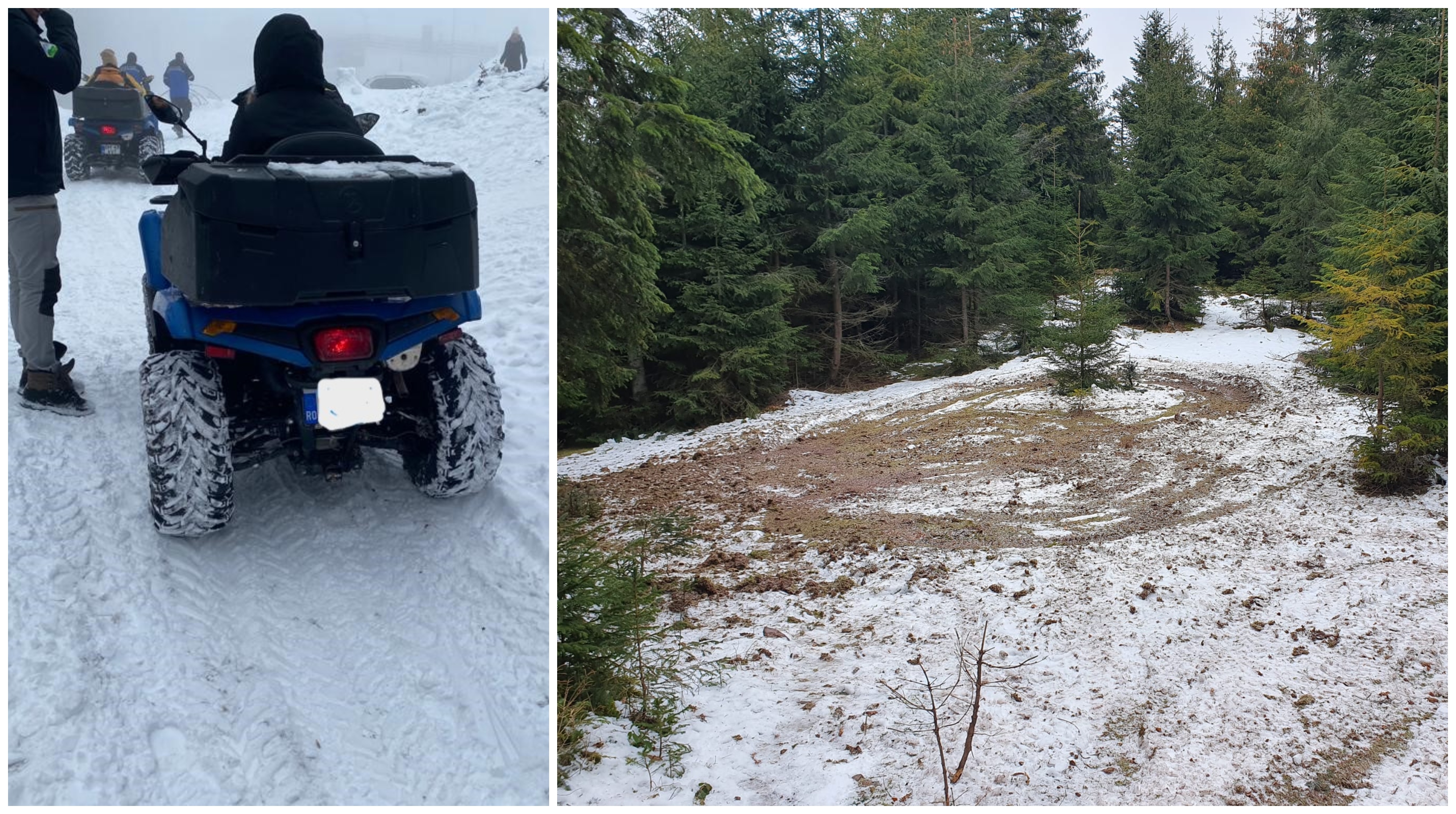 „Șmecherii” cu ATV-uri în Parcul Natural Apuseni, AMENDAȚI cu 5.000 de lei. FOTO: Facebook/ Parcul Natural Apuseni