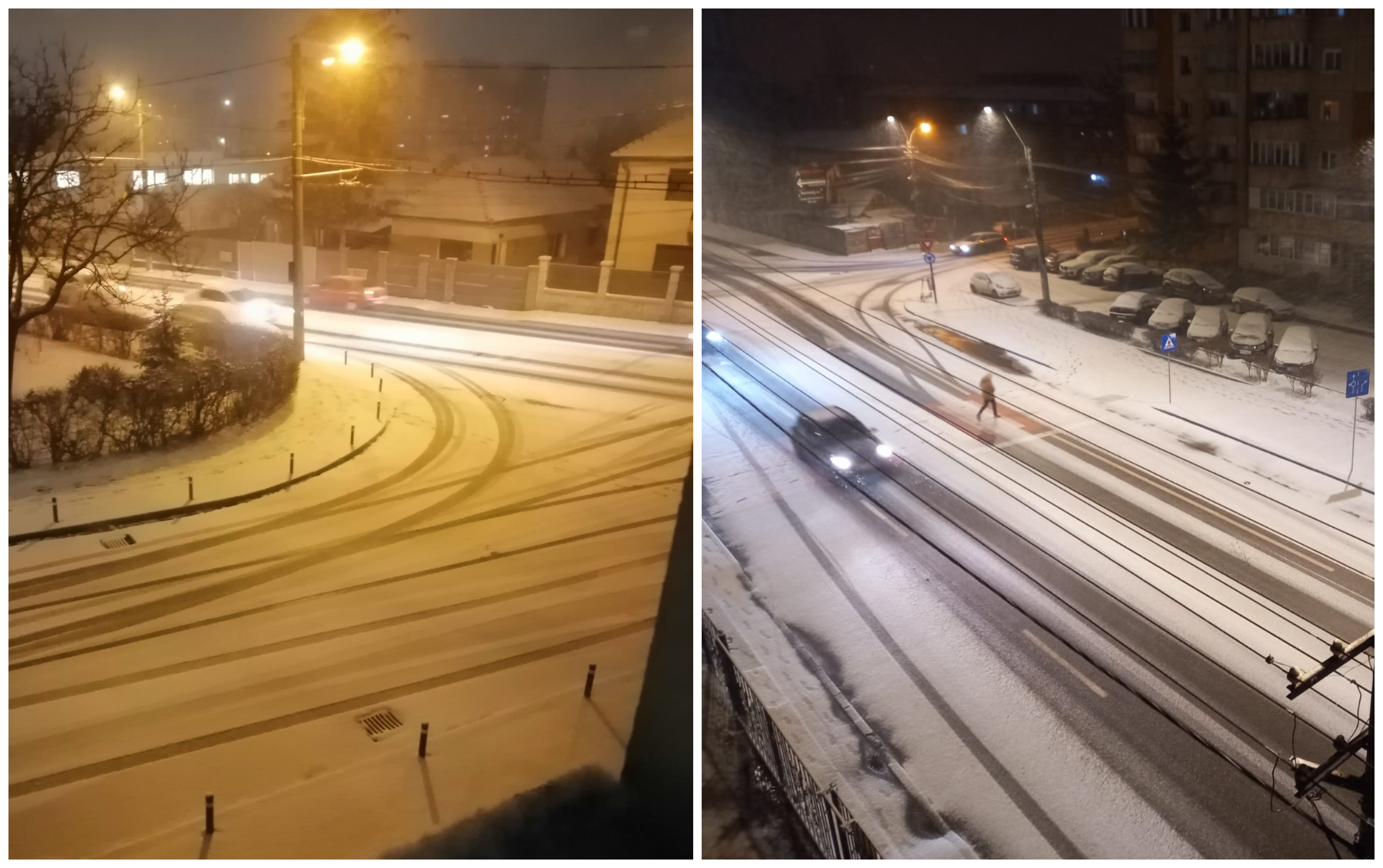 Atenție, șoferi! VISCOL și NINSOARE la Cluj-Napoca. Probleme pe mai multe drumuri- FOTO: Monitorul de Cluj