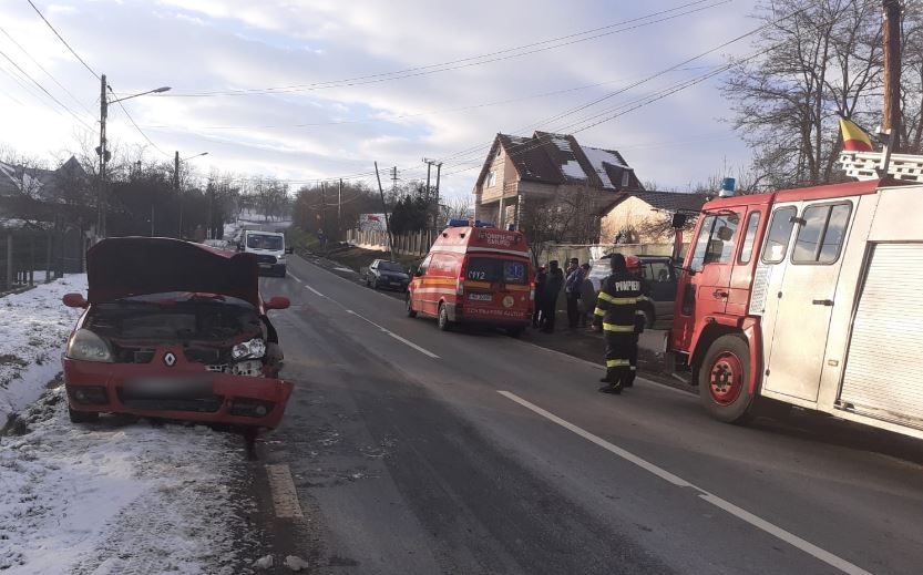 Accident rutier în localitatea clujeană Mociu/captură foto: ISU Cluj