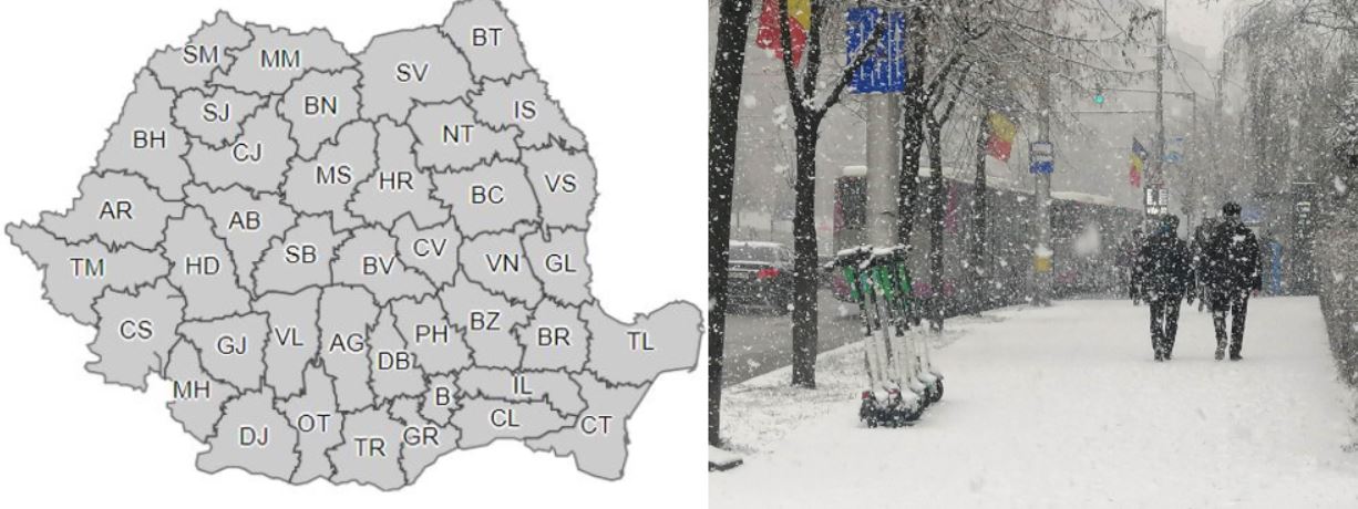 Val de frig peste România / Foto 1: ANM - Foto 2: monitorulcj.ro