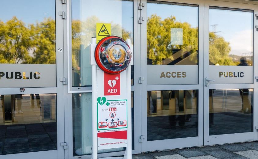 Aplicație care arată defibrilatoarele din spațiile publice și private din Cluj-Napoca/captură foto: Emil Boc Facebook.com