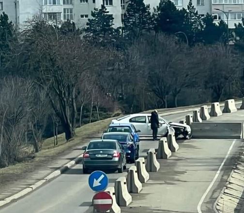 Accident în Mănăștur / Foto: Facebook - Info Trafic jud. Cluj