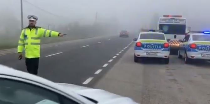 Șofer în trafic, cu alcoolemie de 0,75 mg/l alcool pur în aerul expirat/captură foto IPJ Cluj Facebook.com